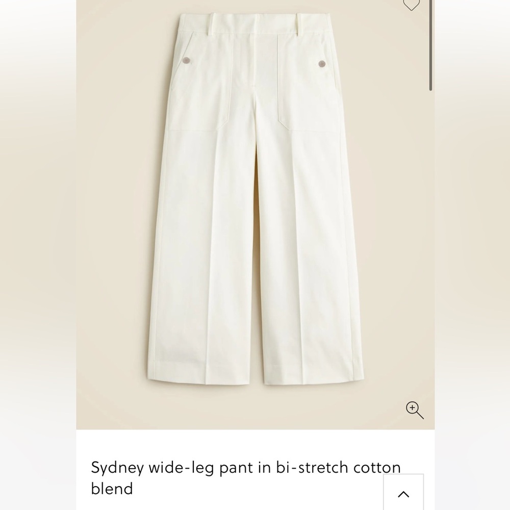 J. Crew Cream Wide-Leg Pants